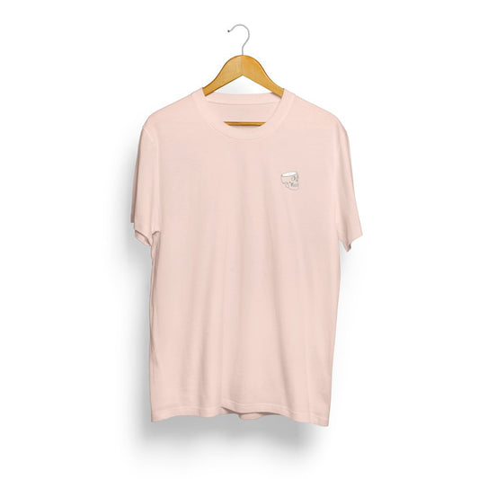 Pink Organic Cotton T - Embroidered