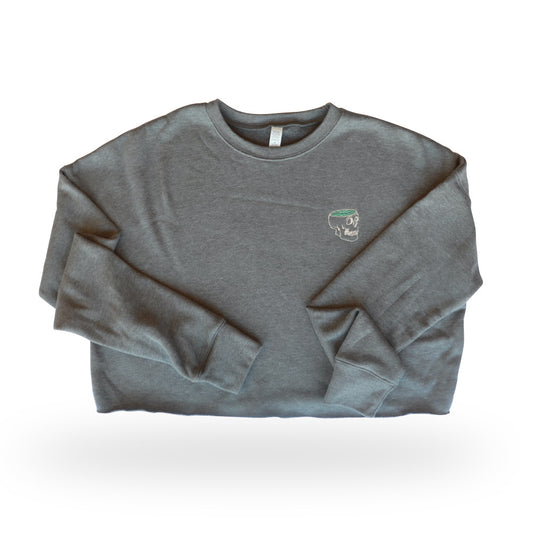 Ladies Cropped Grey Sweater